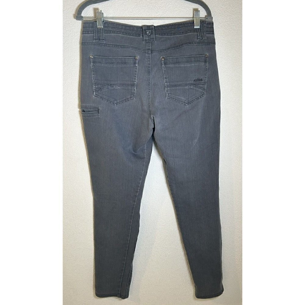 Kuhl Jeans Women Size 10 Reg Gray Skinny Pockets Hiking Stretch Denim Outdoor - Picture 2 of 16